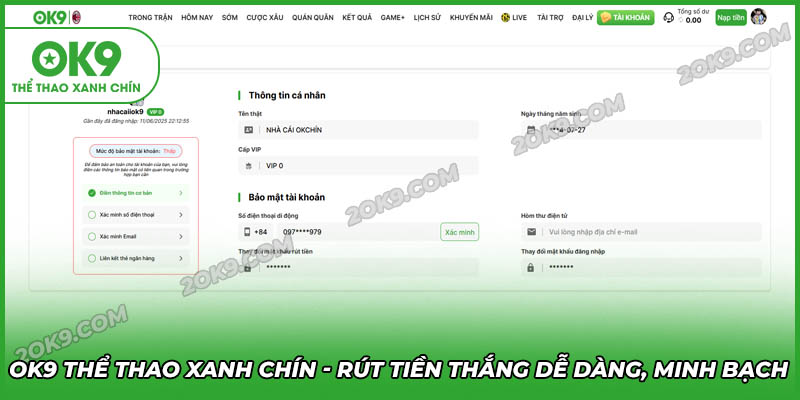 Rút tiền thắng cược cực dễ, đơn giản và minh bạch